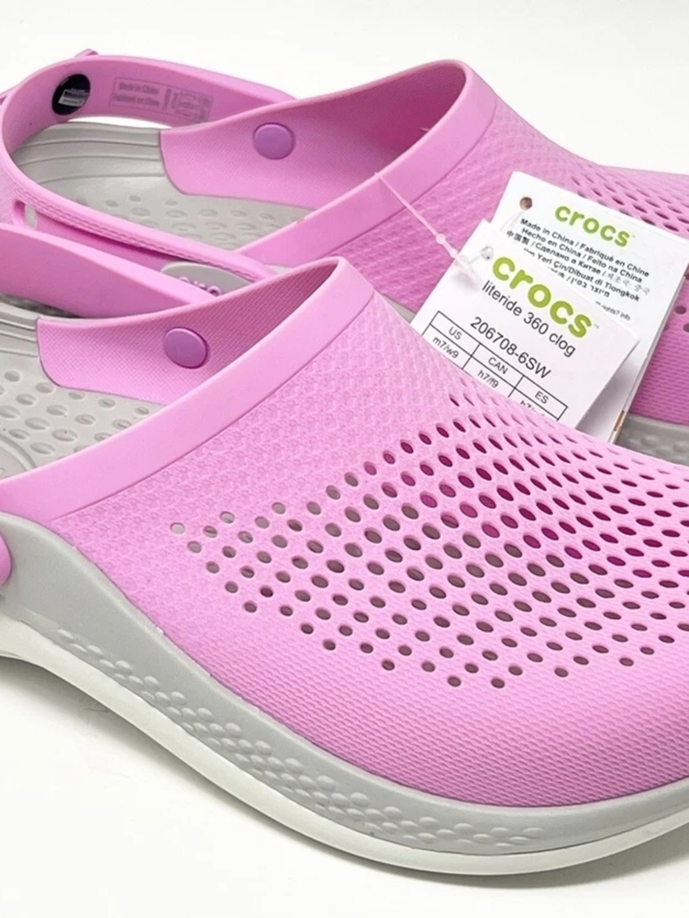 CROCS LiteRide 360 Clog in Light Pink and White
